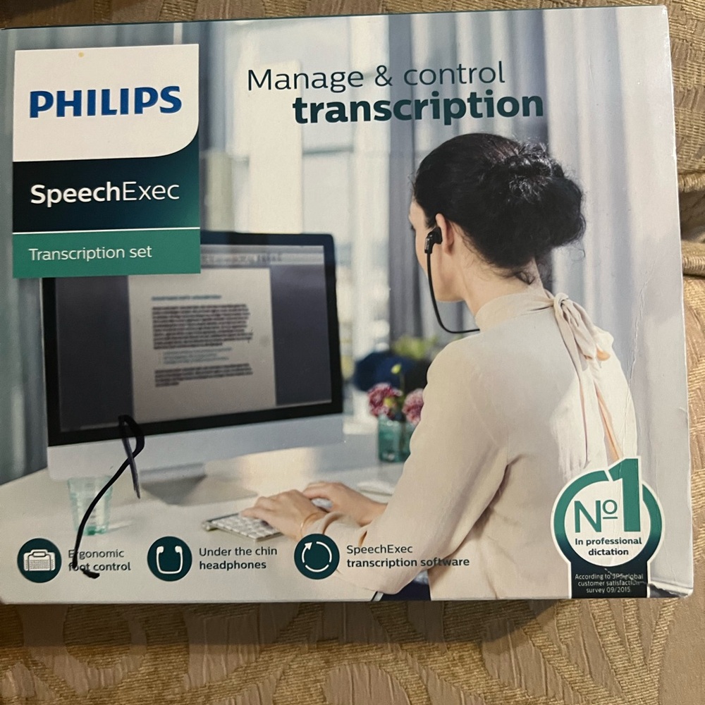 Philips LFH7177/7277 SpeechExec Transcription Set New